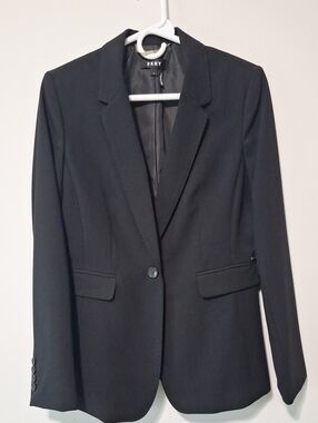 DKNY Black Single-Button Tailored Women's Blazer